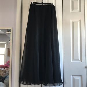 Floor Length Black Skirt
